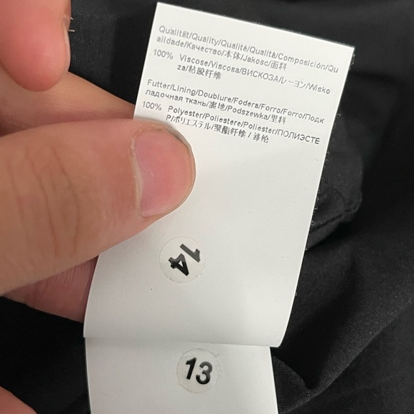 Hugo Boss Black White Green Emerald Surplice Neckline Viscose Dress Size Xs - Picture 9 of 12